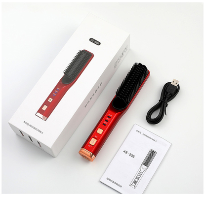 O diodo emissor de luz sem corda da escova do Straightener do cabelo indica o rádio recarregável portátil de USB